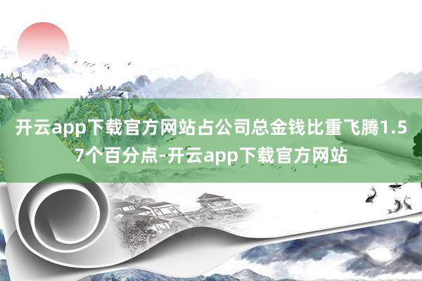 开云app下载官方网站占公司总金钱比重飞腾1.57个百分点-开云app下载官方网站