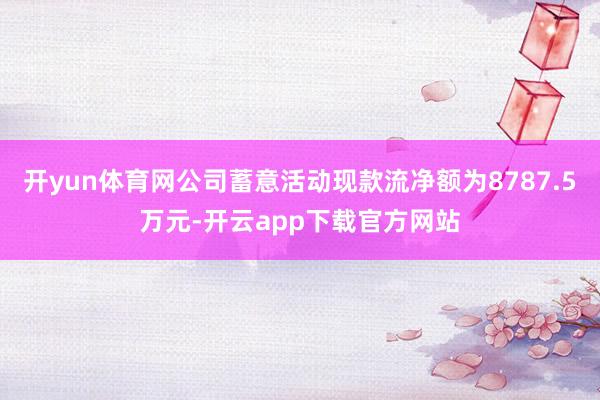 开yun体育网公司蓄意活动现款流净额为8787.5万元-开云app下载官方网站