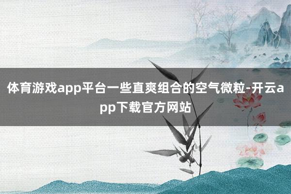 体育游戏app平台一些直爽组合的空气微粒-开云app下载官方网站