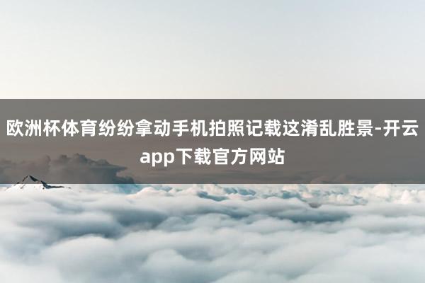 欧洲杯体育纷纷拿动手机拍照记载这淆乱胜景-开云app下载官方网站